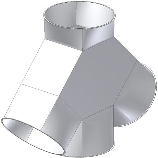 3-way divider 45° OK160