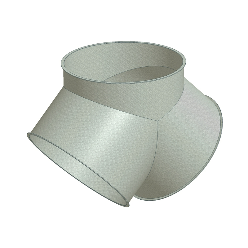 2-way pipe without flap 90ø
