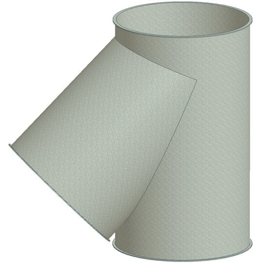 2-way pipe without flap 45ø