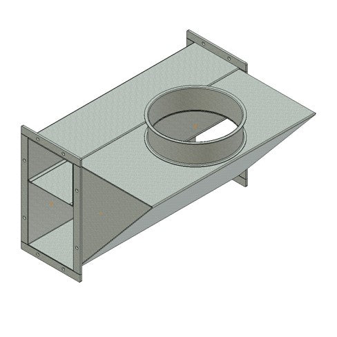 Extension 0,5 m. T44, w/side inlet