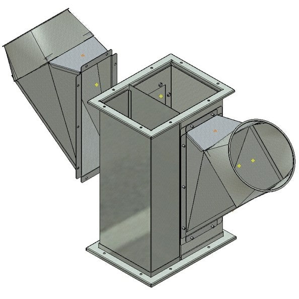 Extension 0,5 m. T40 with 45ø inlet