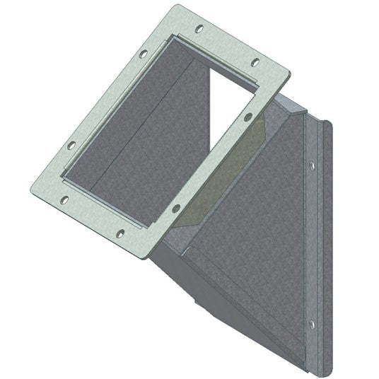 Inlet piece 45° 125x125 for E11