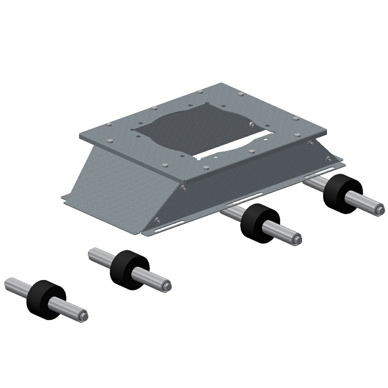 Inlet with rollers for