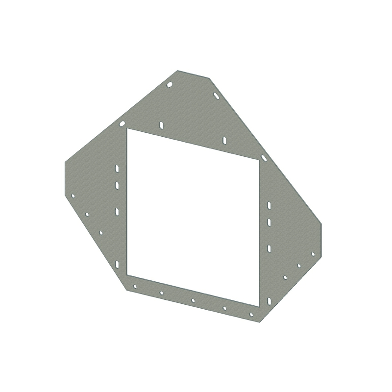 Connecting flange for inlet through T57
