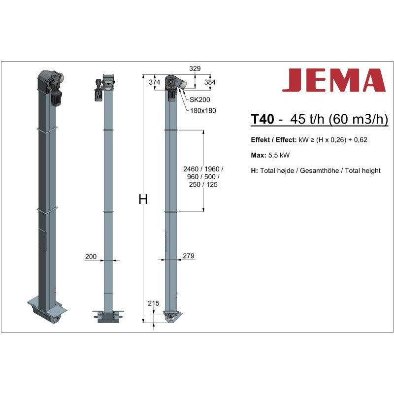 T40 Chain elevator - 45 t/h