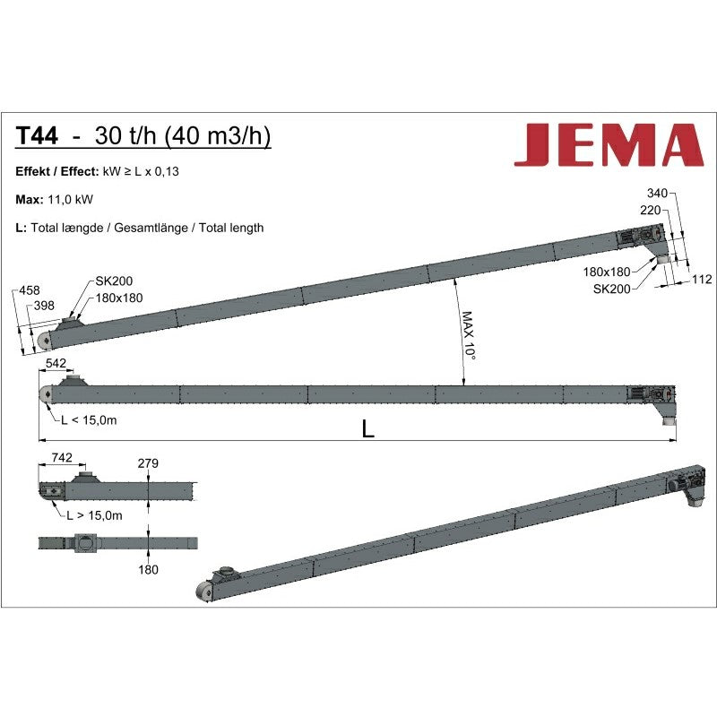 T44 Chain conveyer - horizontal