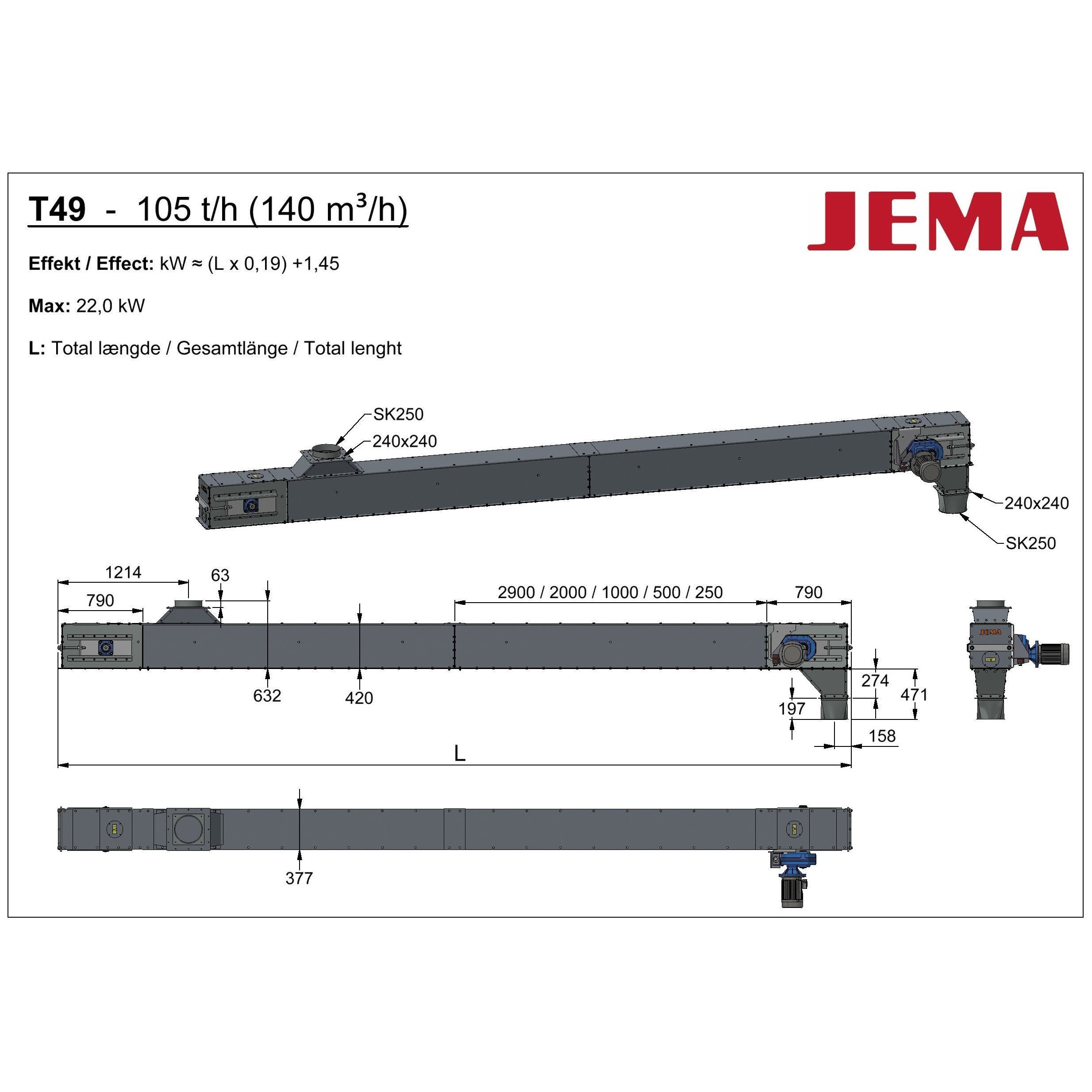 T49 Chain conveyor - horizontal