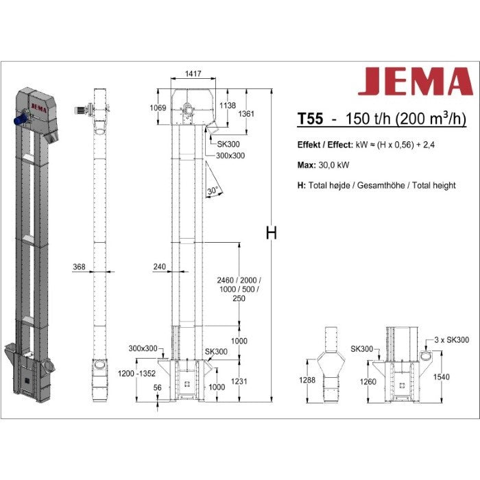 T55 Bucket elevator