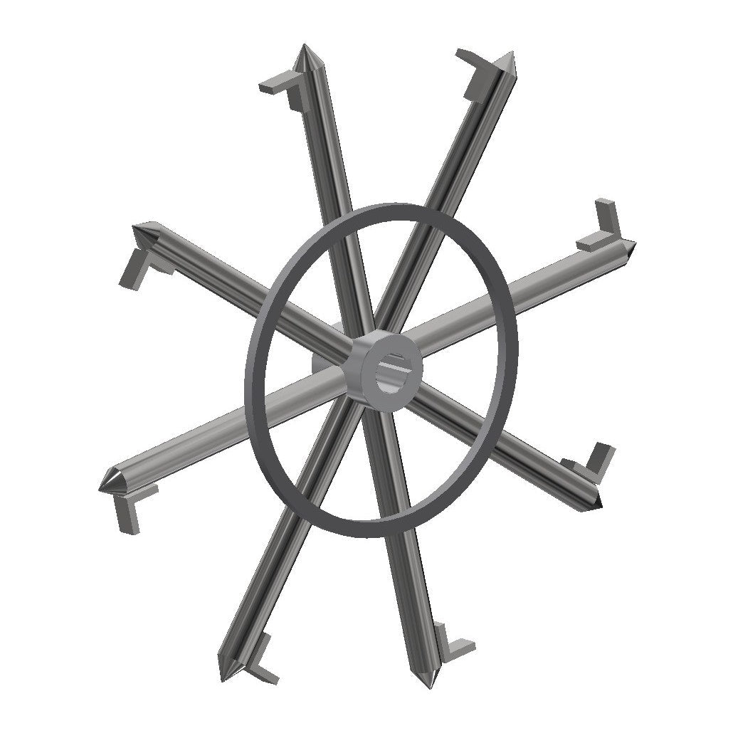 Return wheel for 45-90ø bend
