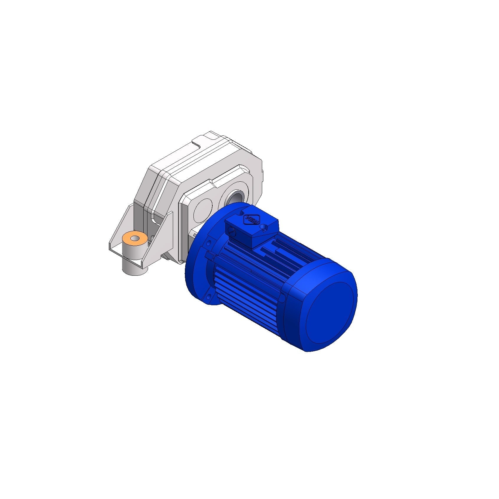 Shaft mounted gear motor