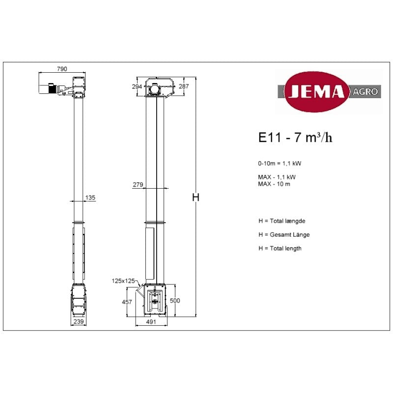 E11 Bucket elevator - 5,25 t/h