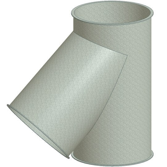 2-way pipe without flap 45ø