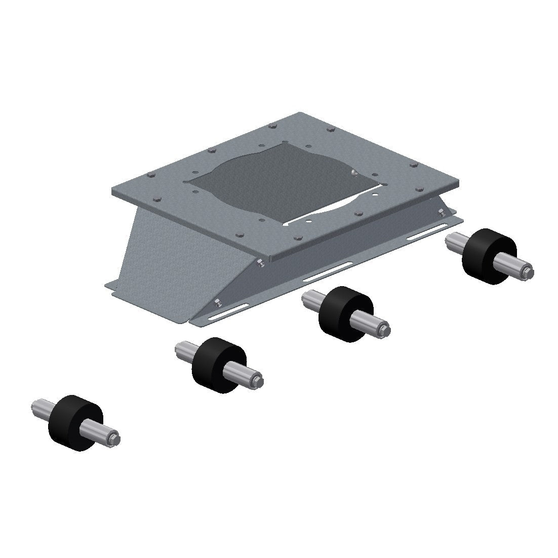 Inlet with rollers for