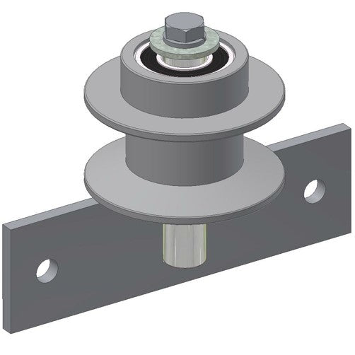 Guide roller with fitting