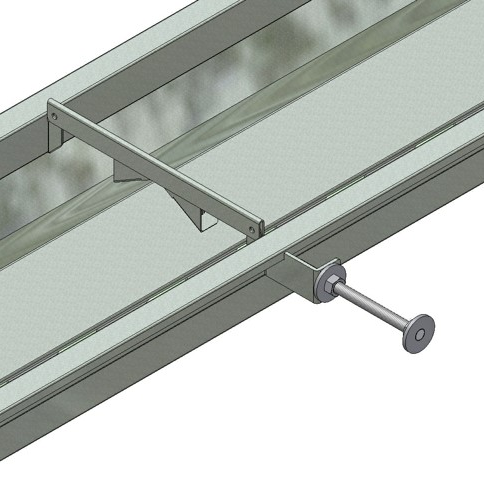 Side support for auger/inlet trough