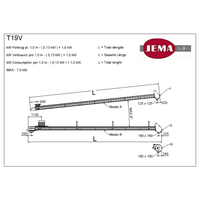 T19V Belt conveyor, Model B