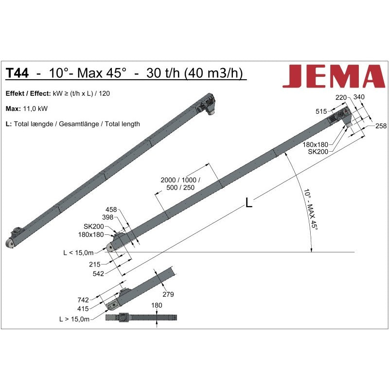 T44 Chain conveyer - inclined