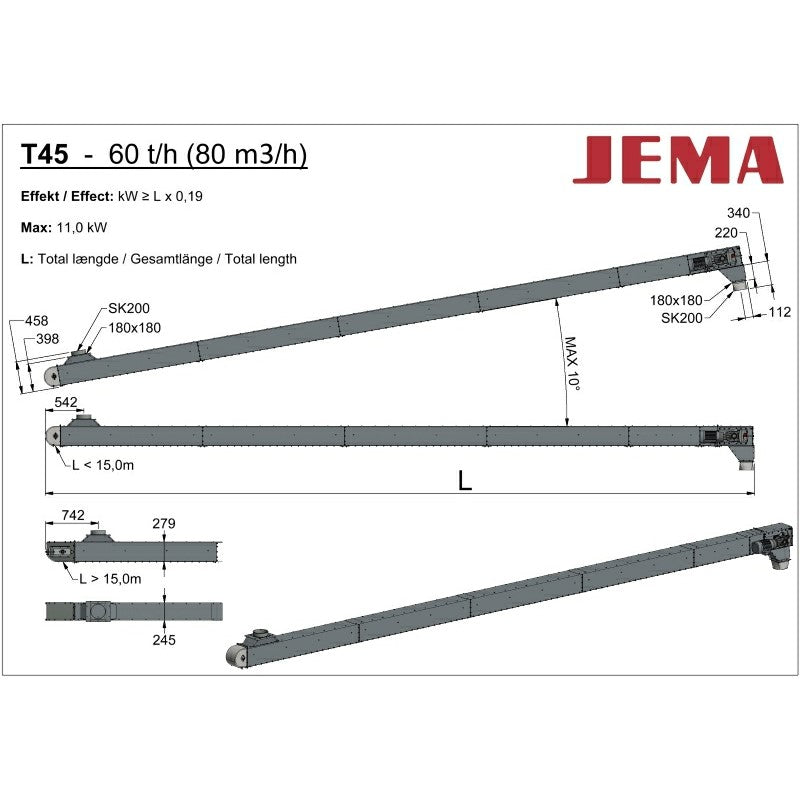 T45 Chain conveyer - horizontal