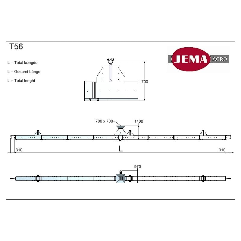 T56 Distributor auger - two-way transport