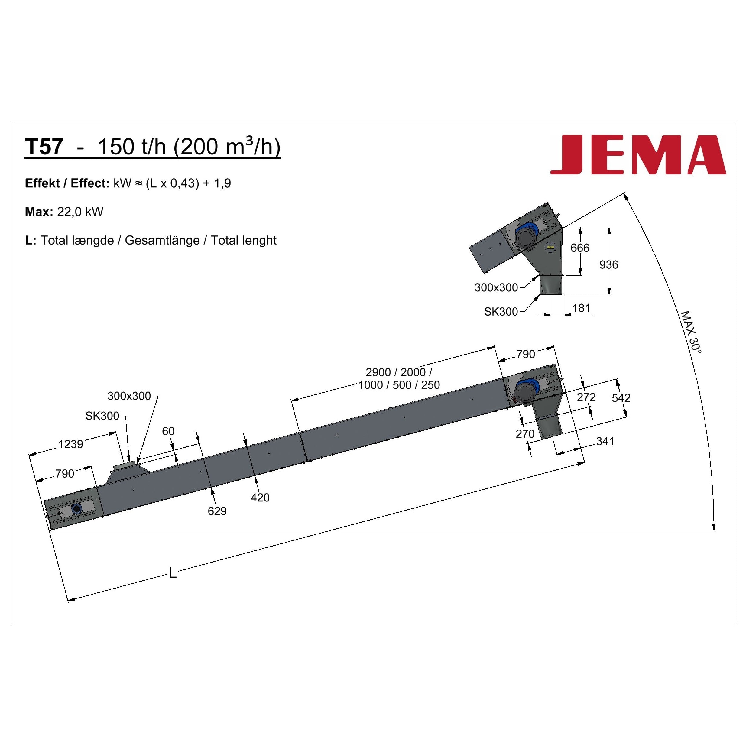 T57 Chain conveyor - inclined