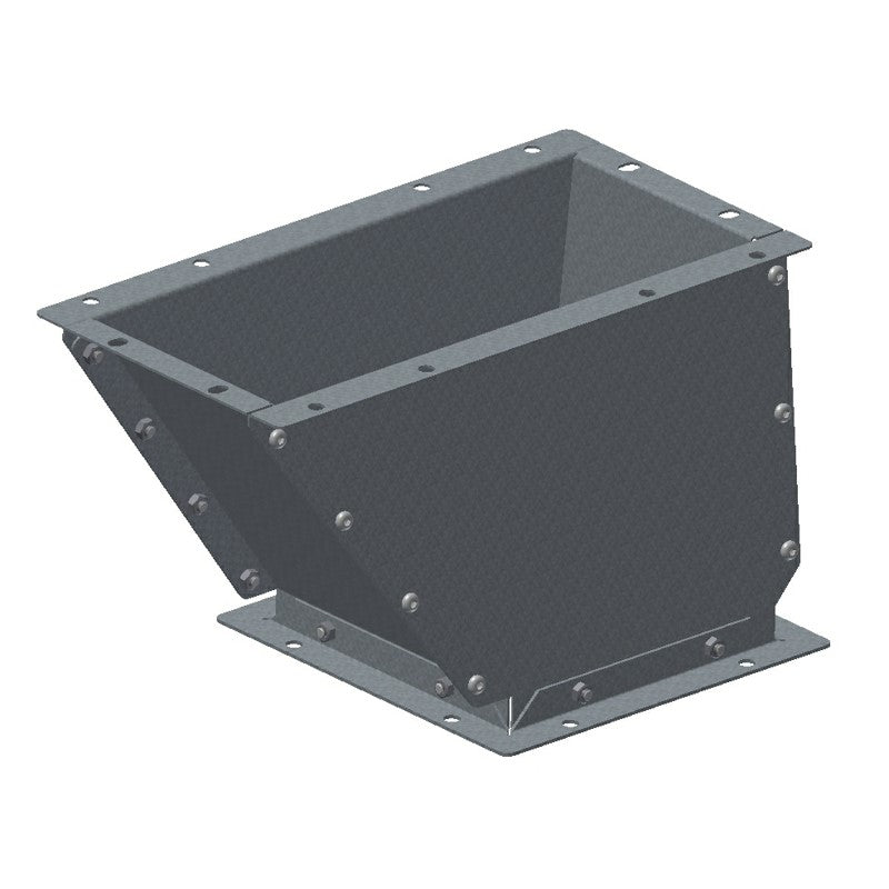 Outlet hopper 90ø f. drive/