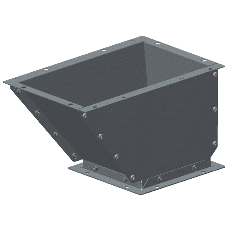 Outlet hopper 90° f. drive